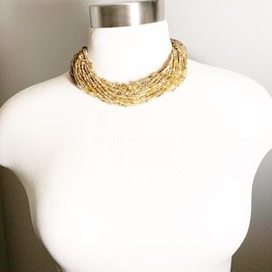 Seed Beaded cluster necklace